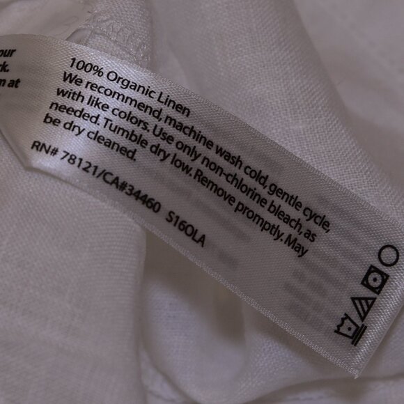 Eileen Fisher Organic Linen Boat Neck Blouse M - Picture 9 of 9